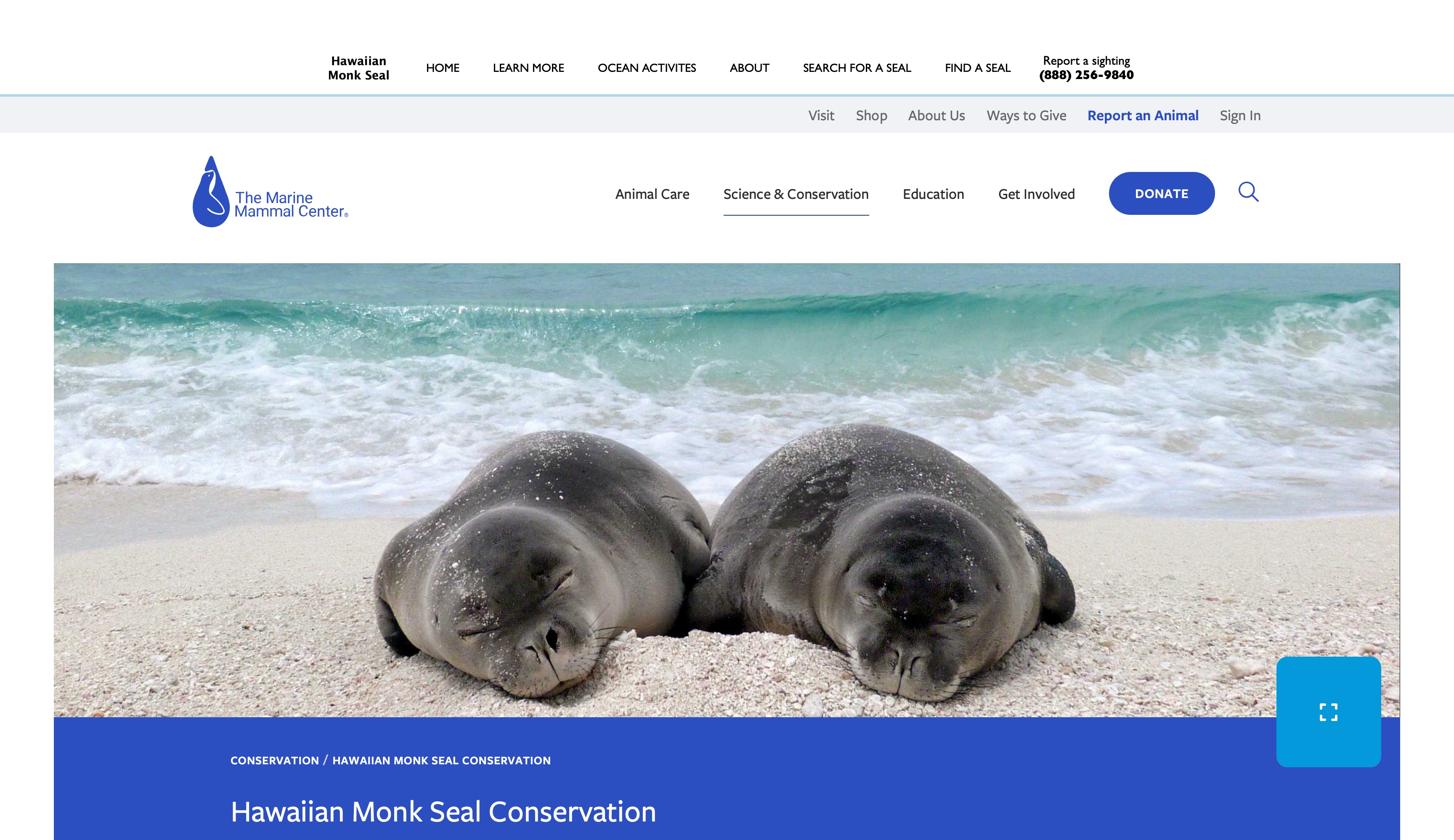 Marine Mammal Center Integration